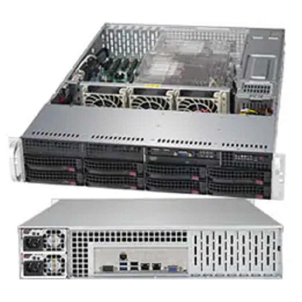 Supermicro Сервер Supermicro SYS-6029P-TR, 2U/2xLGA3647/iC621/16xDDR4/8x3.5 SATA3/IPMI/VGA/2xGb/1000W 1+1