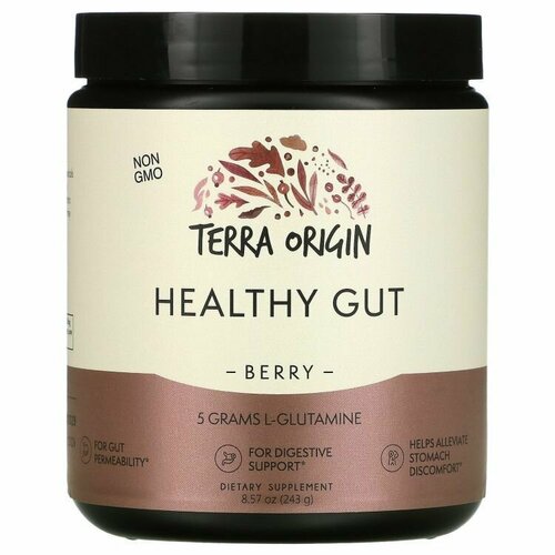 Terra Origin, Healthy Gut, Berry, Поддержка пищеварительной системы, вкус ягод, 243гр