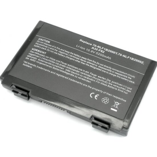 Аккумулятор для ноутбука Amperin для Asus K40 F82 (A32-F82) 11.1V 5200mAh OEM черная