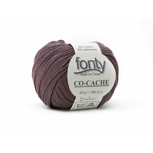 Пряжа Fonty CO-CACHE 50 г/180 м, цвет 03, 92% хлопок, 8% кашемир