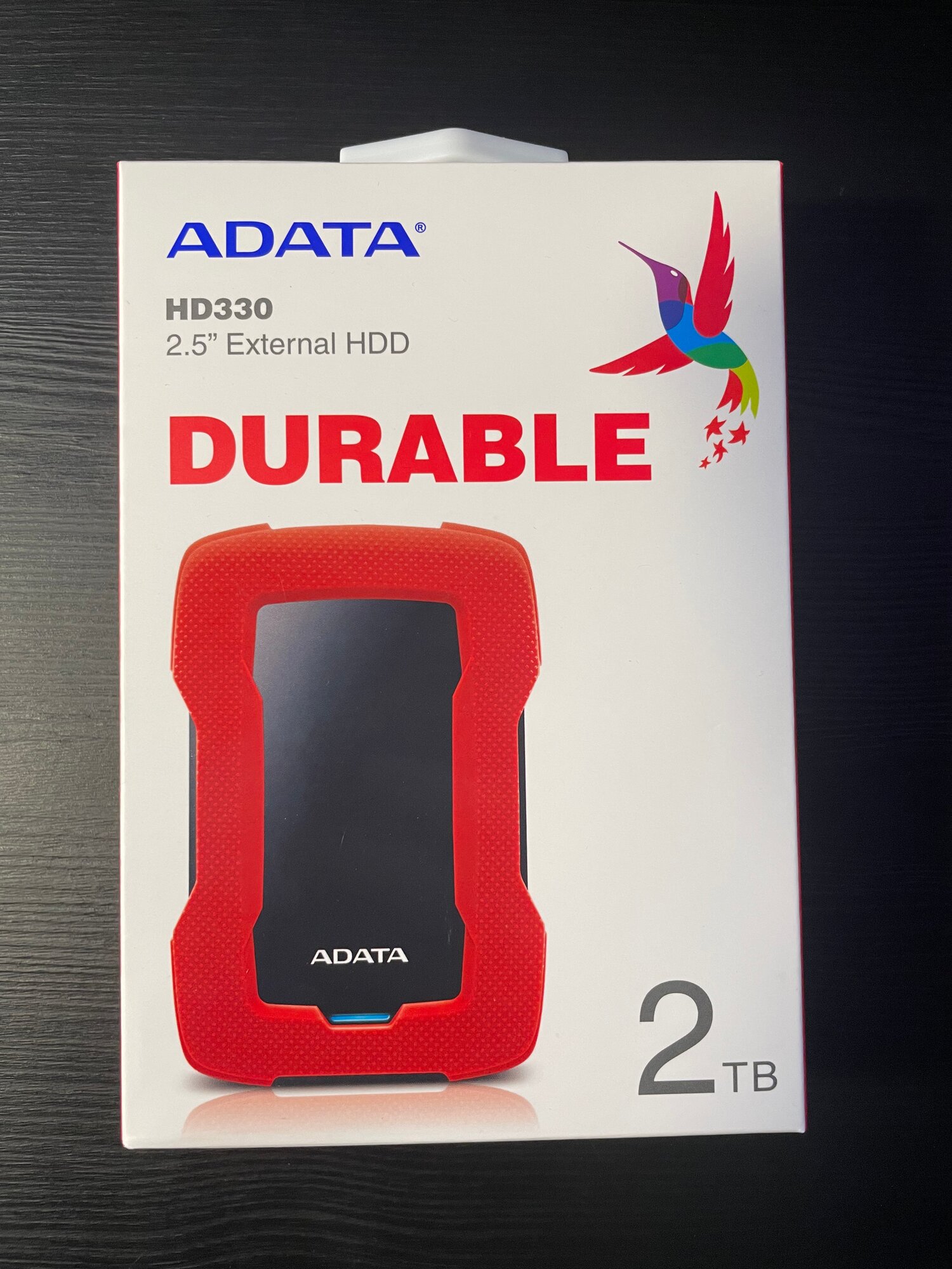 ADATA 2TB HD330 - внешний жесткий диск 2,5 дюйма с защитой от ударов и пыли, красный