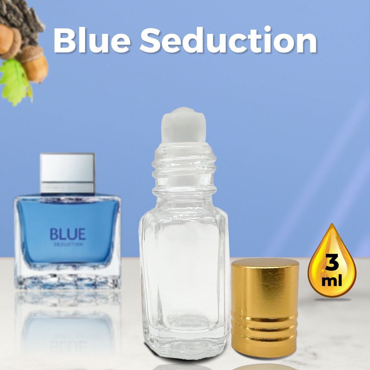 Gratus Parfum Blue Seduction Man духи мужские масляные 3 мл (масло) + подарок