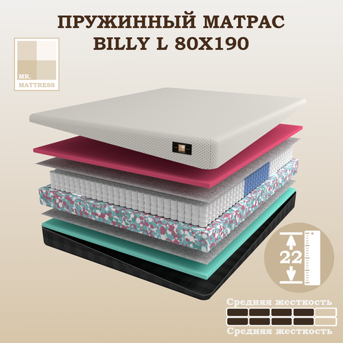 Пружинный матрас Mr. Mattress Billy L 80x190 Mr.Mattress