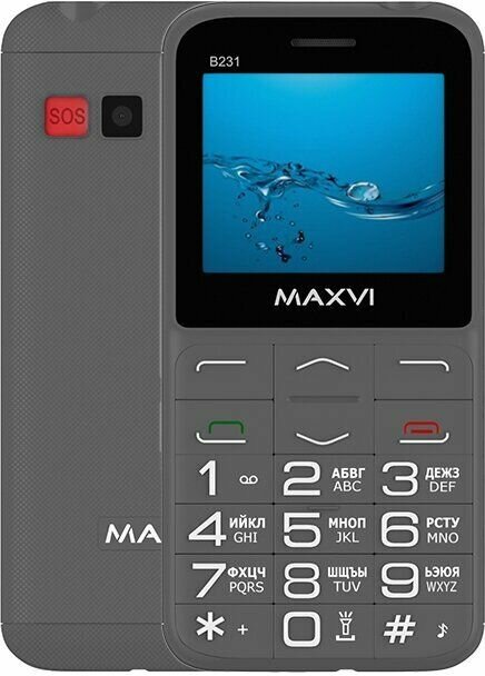 Сотовый телефон Maxvi B231 grey