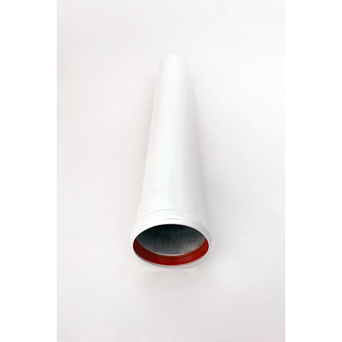 Труба для дымохода Ø80, длина 0,25 м (папа-мама, белая), AL (CAMINO)