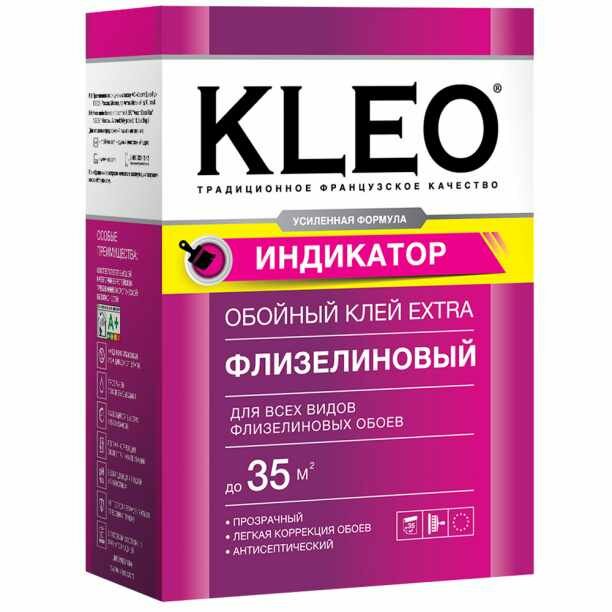 Клей для флизелиновых обоев KLEO Extra 35 Индикатор 240 г