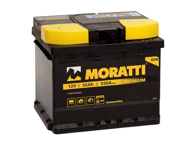 Аккумулятор Moratti 55Ач прямая полярность 5550064055