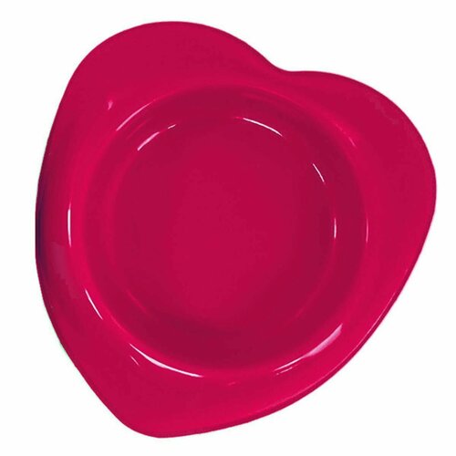 Миска для кошек и собак Дарэленд - Сердце, пластиковая, цвет рубиновый, 0.1 л, 1 шт