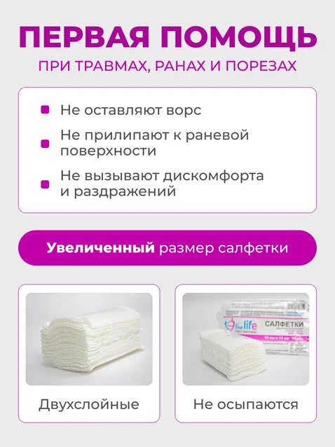Картинки Салфетки медицинские стерильные марлевые 16 х 14см, 10 упаковок
