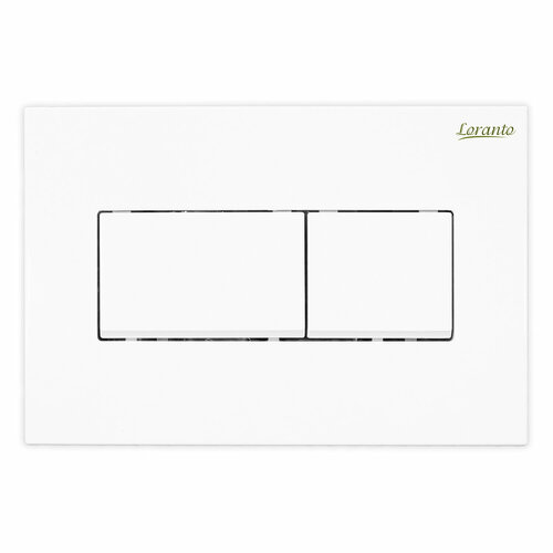 Кнопка смыва Loranto KARE 245х165 для инсталляции пластик цвет Белый 7330 986₽