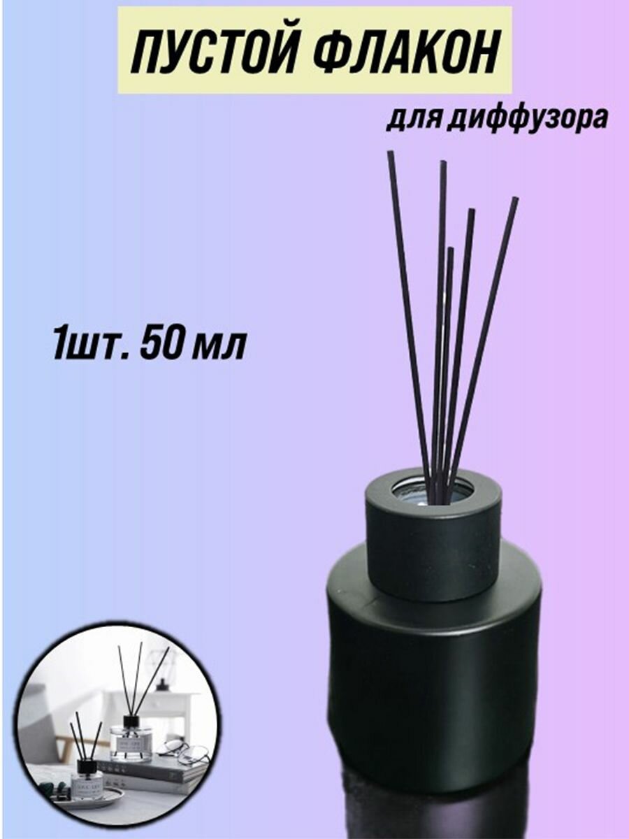 фото Флакон круглый для диффузора матовый 50 мл. 1шт.
