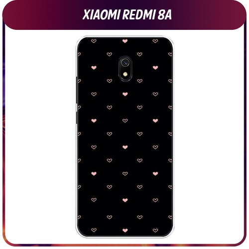 Силиконовый чехол на Xiaomi Redmi 8A / Сяоми Редми 8A Чехол с сердечками матовый силиконовый чехол ловец снов с перьями на xiaomi redmi 8a сяоми редми 8a