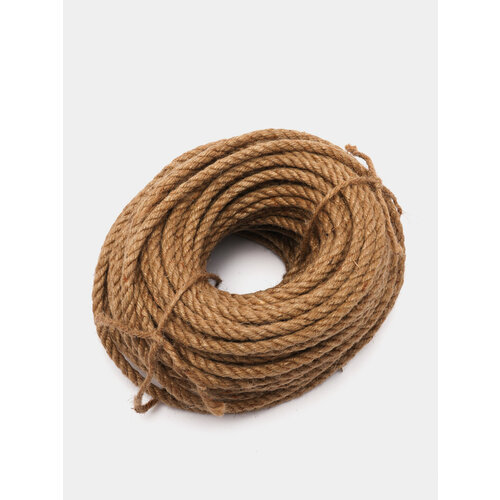 Канат джутовый крученый 8 мм бухта 50 м 3299₽