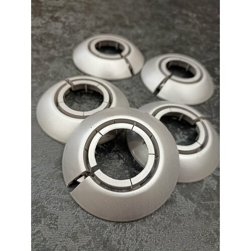 Обводы для труб декоративные 25-34 мм цвет Металлик серебристый 5 шт 699₽