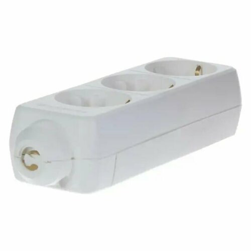 Колодка для удлинителя Защита Про 3 розетки с заземлением 3500 Вт цвет белый 1014₽