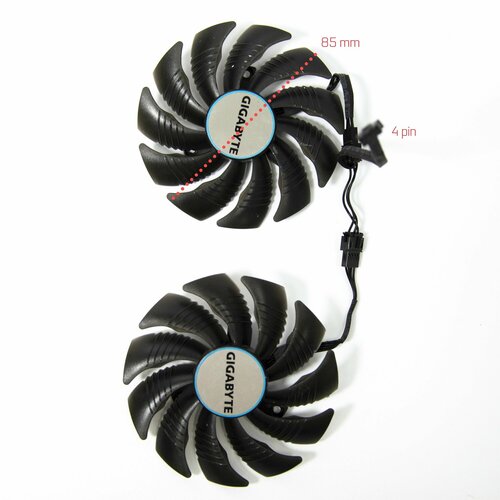 Комплект кулеров для видеокарт Gigabyte Eagle 2 вентилятора 85 мм 1258₽