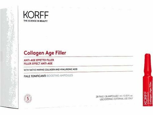 Омолаживающие ампулы для лица KORFF Collagen Age Filler EFFECT ANTI-AGE BOOSTING AMPOULES