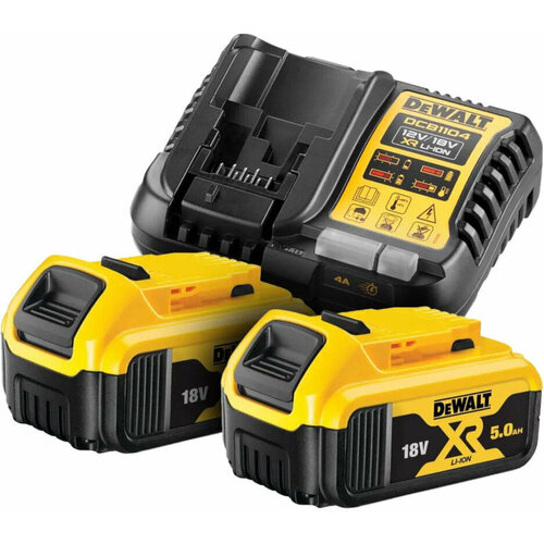 Батарея аккумуляторная DeWalt DCB1104P2 18В 5Ач Li-Ion ЗУ в компл 36430₽