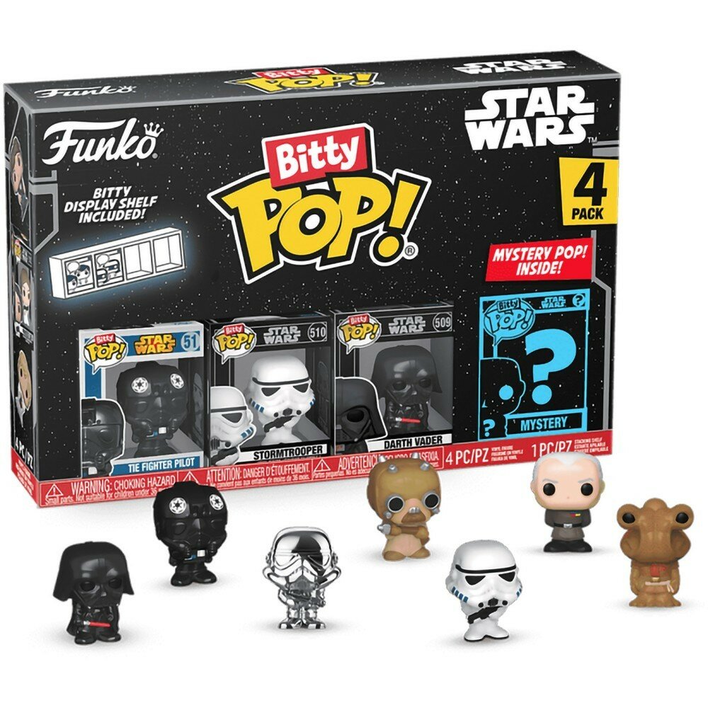 Набор фигурок Funko Star Wars - Bitty Pop! - Tie-Fighter Pilot / Stormtrooper / Darth Vader / Mystery 71514