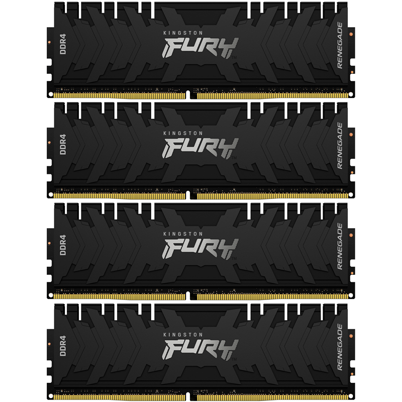 Память оперативная/ Kingston 32GB2666MHz DDR4 CL13DIMM (Kit of4)FURYRenegadeBlack