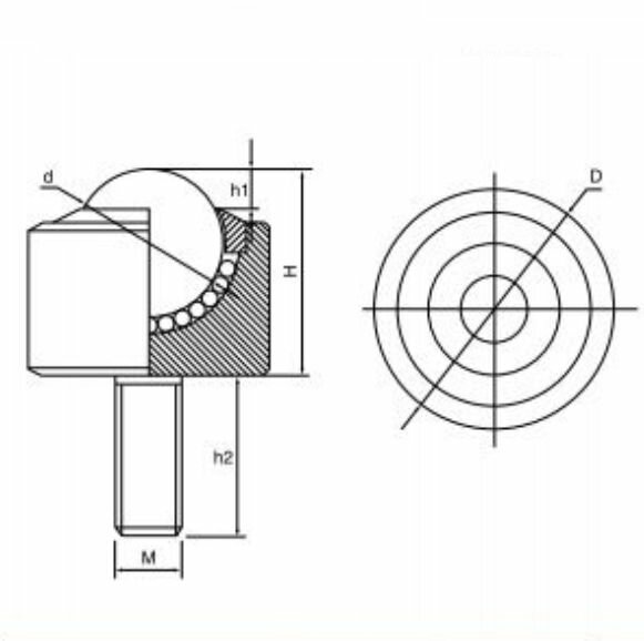 Шариковая опора KSM25FL BS/CS ZHLRU — фото 1