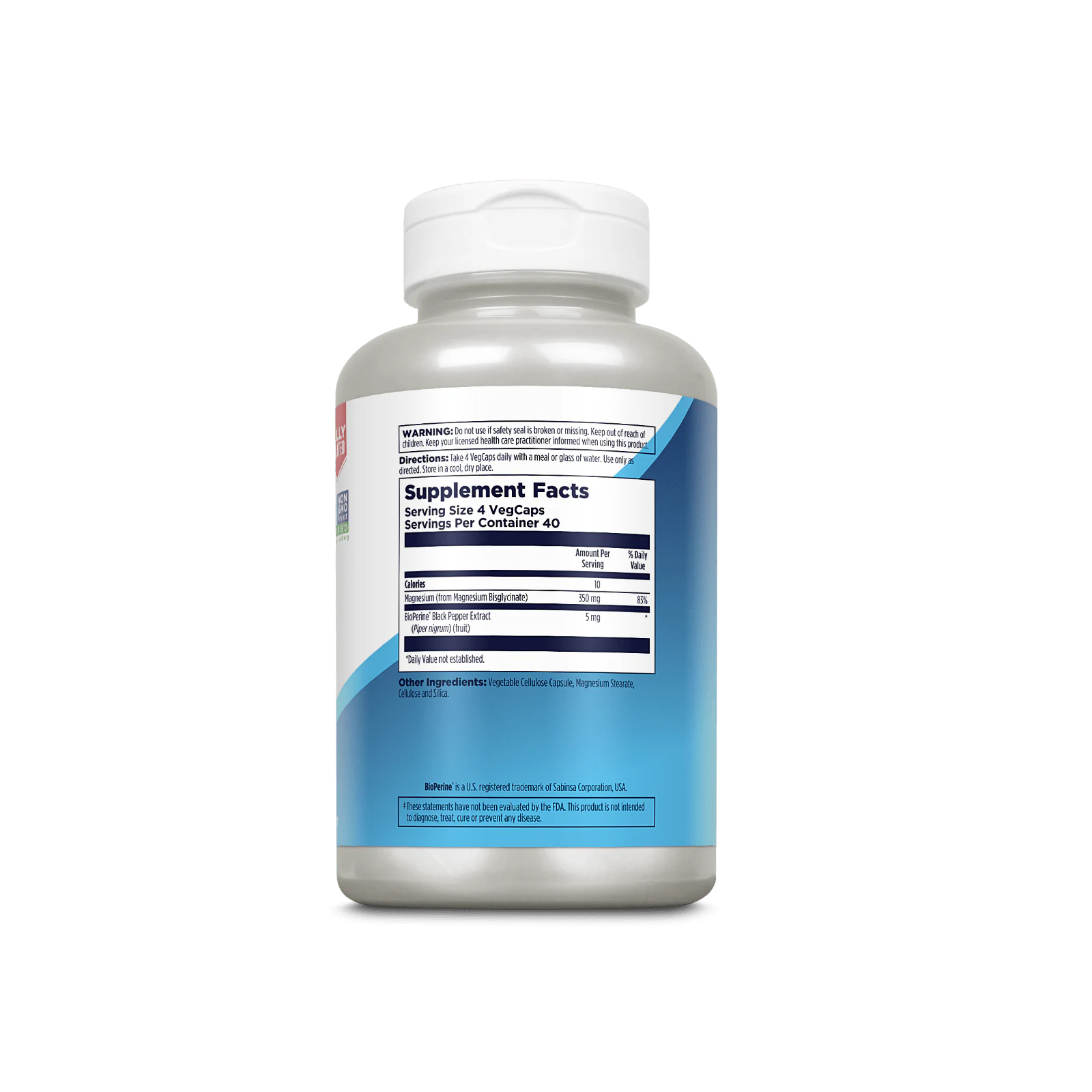 KAL Magnesium Glycinate 350 160 vegcaps / КАЛ Магния Глицинат 350 160 вег капс — фото 1