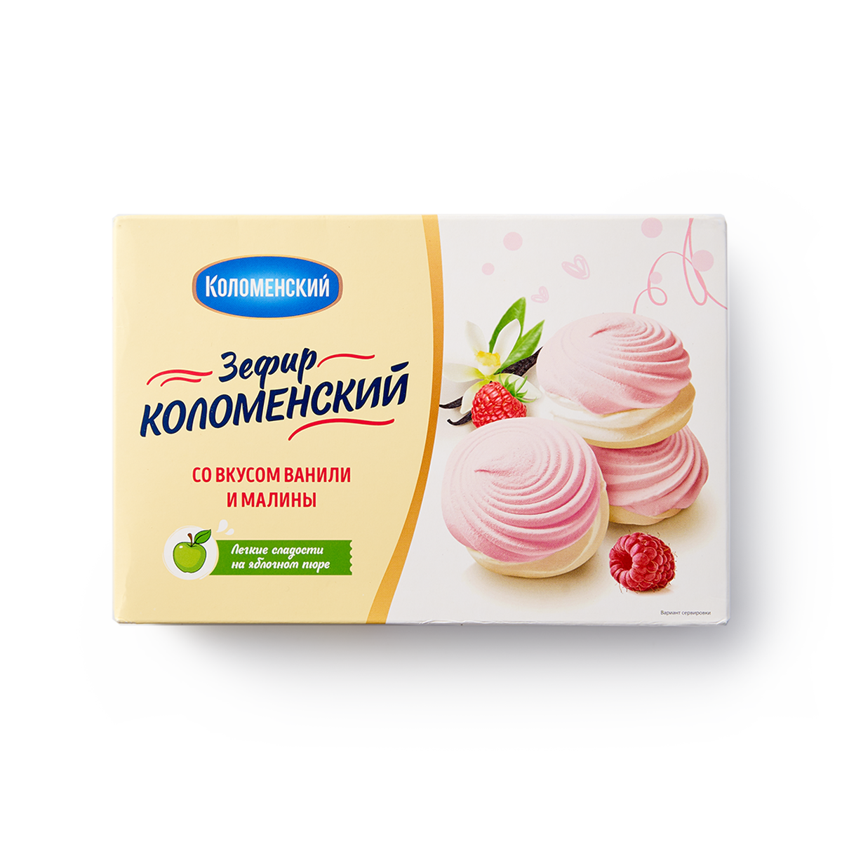 Зефир Коломенский, ванильный, малиновый вкус, без ГМО, 250 г