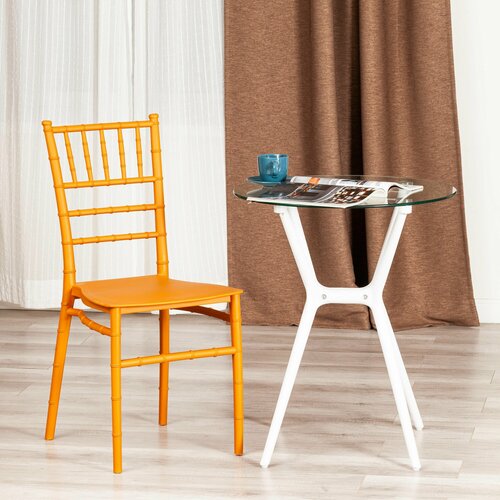 фото Стул для кухни со спинкой tetchair chavari пластик, 1 шт, золотой