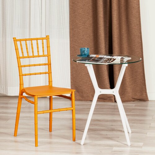 Изображение товара Стул кухонный со спинкой TetChair, пластик, 1 шт, золотой