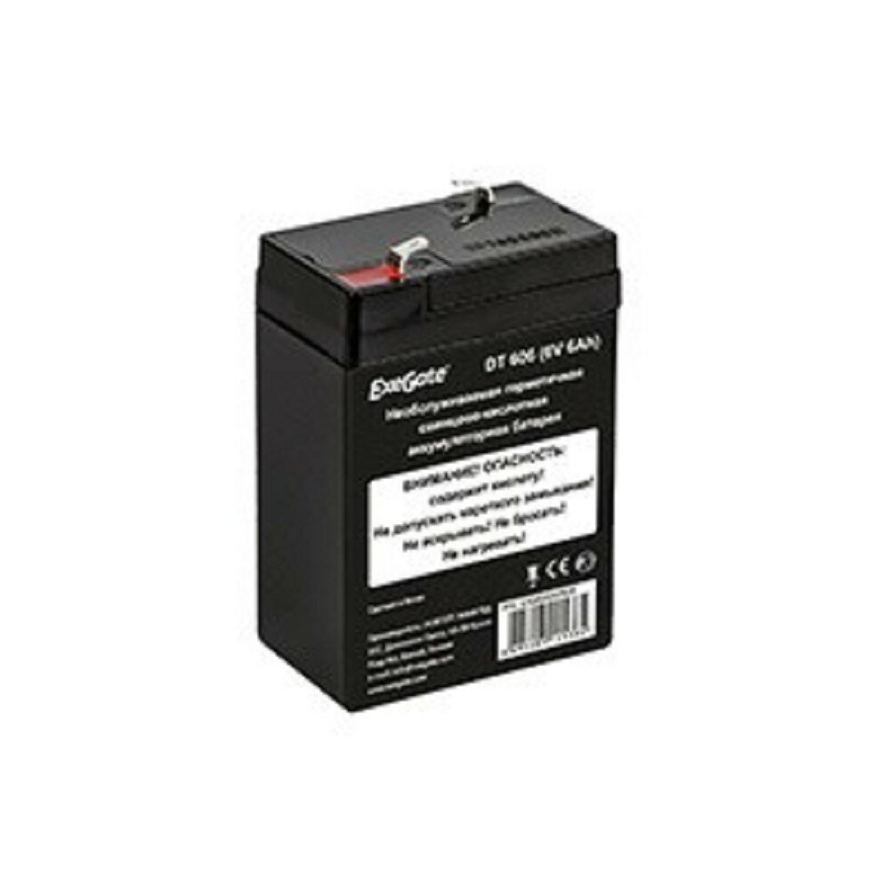 EXEGATE батареи EX282950RUS Аккумуляторная батарея DT 606 6V 6Ah, клеммы F1