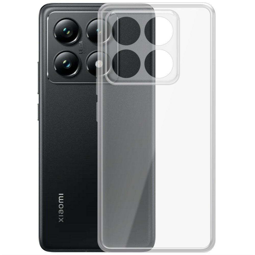 Чехол-накладка Clear Case Krutoff для Xiaomi 14T PRO, прозрачный, полиуретан (PU)