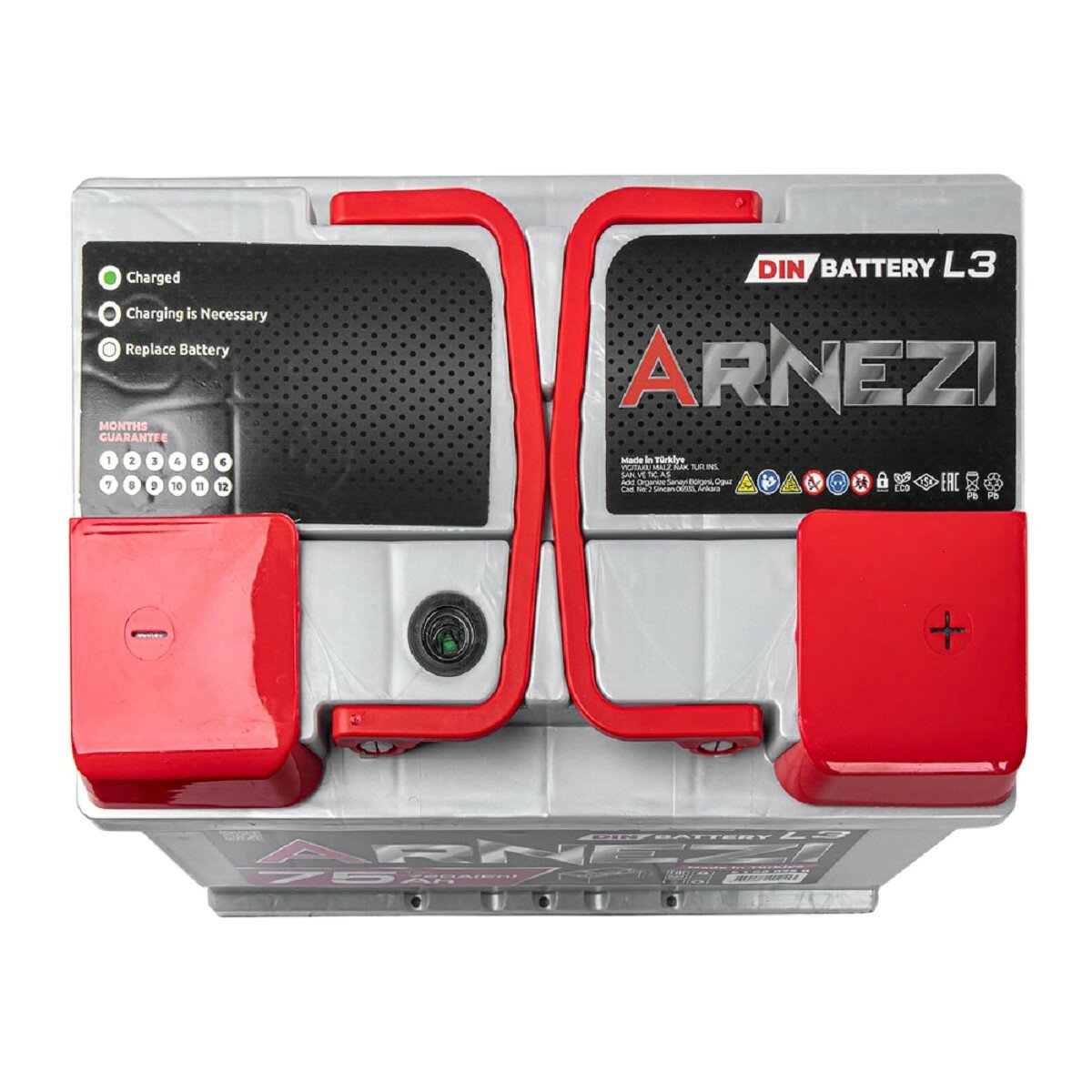 Аккумулятор ARNEZI DIN SMF 75 A/ч обратная R( ) 278x175x190 L3 EN 720 A — фото 1