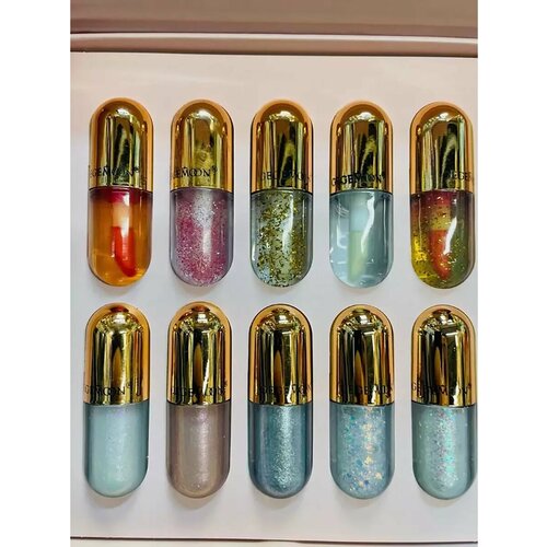 Набор блесков для губ, набор из 10 блесков для губ