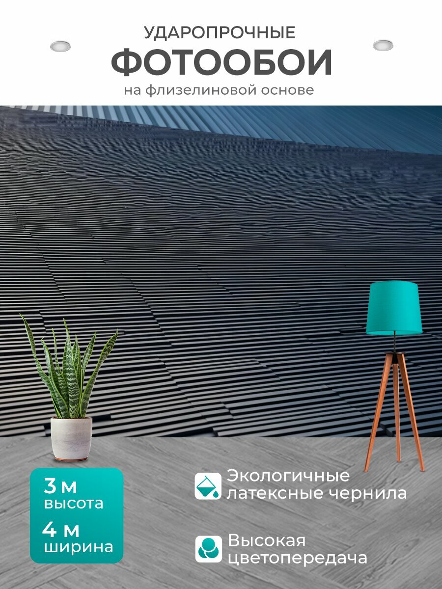 Фотообои моющиеся ударопрочные "Вертикальные и горизонтальные линии в едином контексте" 400x300 см. флизелиновые на стену