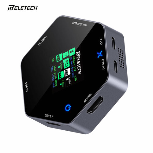 HUB Концентратор USB - C 10 в 1 USB 31x2 адаптер USBC 31 HDMI 4K 60Hz карта microSD SD - карта интерфейс C к ПК PD зарядка до 100 Вт для MacBook Pro air 5299₽