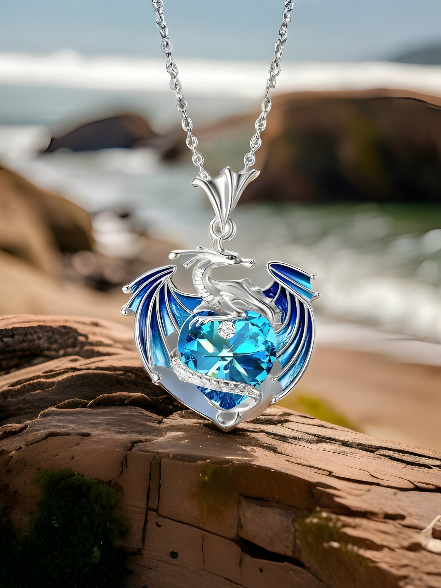 Колье TIME LIDER, синий — фото 1