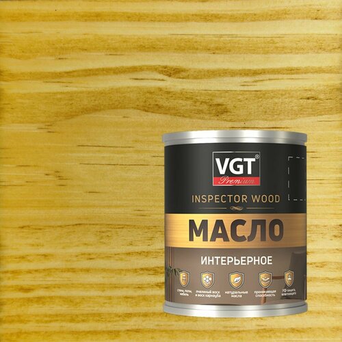 фото Масло интерьерное vgt premium inspector wood (0,75л) дуб натуральный