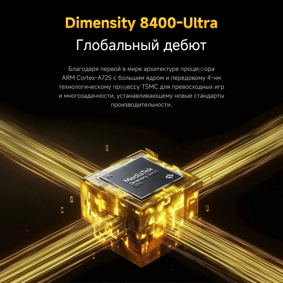 POCO X7 Pro 6000 мАч 90 Вт HyperCharge Dimensity 8400-Ultra 50 МП камера NFC Global Version смартфон Доставка из РФ, 8+256ГБ жёлтый — фото 1