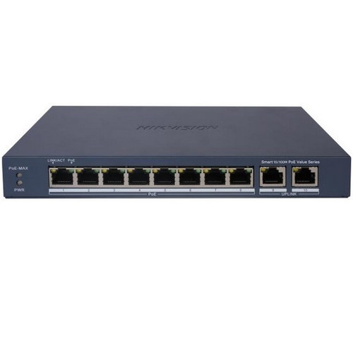 HIKVISION Коммутатор Hikvision DS-3E1310P-EIM L2 8x100Мбитс 2SFP 123W 8450₽