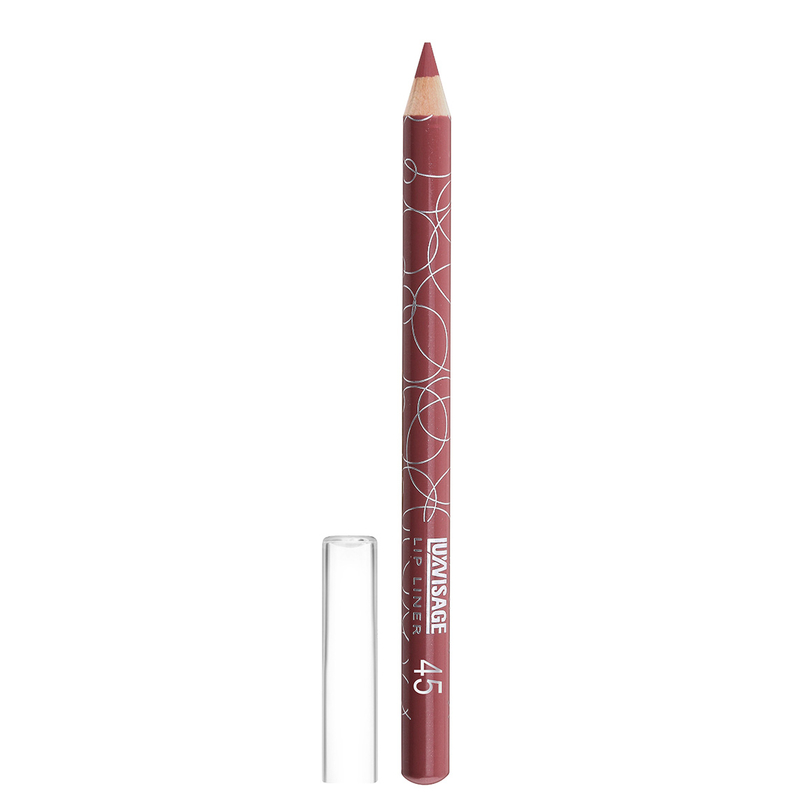 Карандаш для губ LUXVISAGE Lip Liner, тон 45, кремовый, бархатный финиш