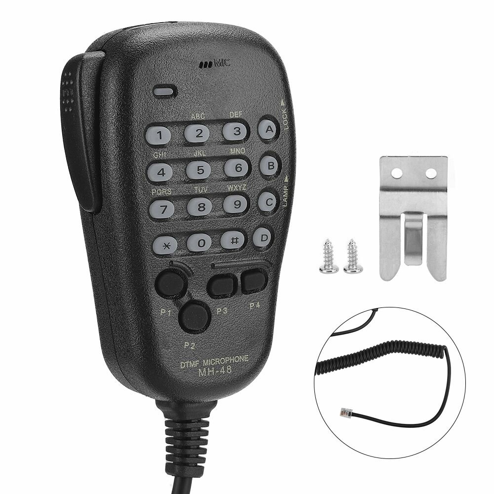 Совместимый с Yaesu ручной DTMF-микрофон, 6-контактный ручной микрофон для радиостанции, MH-48 MH48, высококачественное аудиооборудование