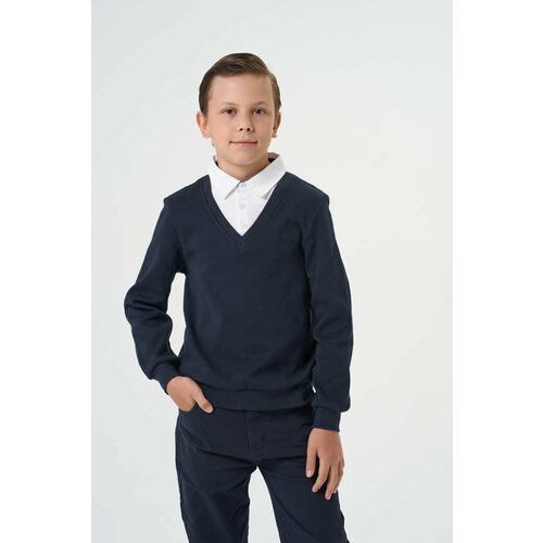 фото Джемпер daniele patrici весна 2026, размер 7-8 лет, синий, белый