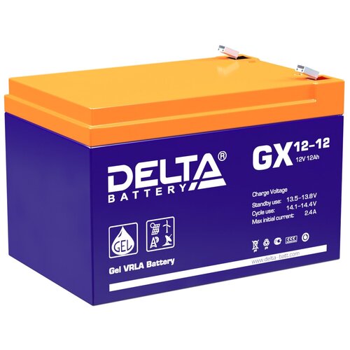 фото Аккумуляторная батарея delta gx 12-12 (12v / 12ah) delta battery