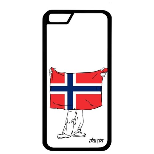 фото Защитный чехол для // iphone 6s // "флаг норвегии с руками" туризм стиль, utaupia, белый