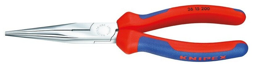 Круглогубцы с плоскими губками с режущими кромками 200 мм KNIPEX 26 15 200 KN-2615200