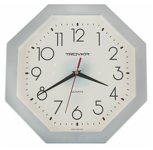фото TROYKA 41470419 Часы настенные серебро