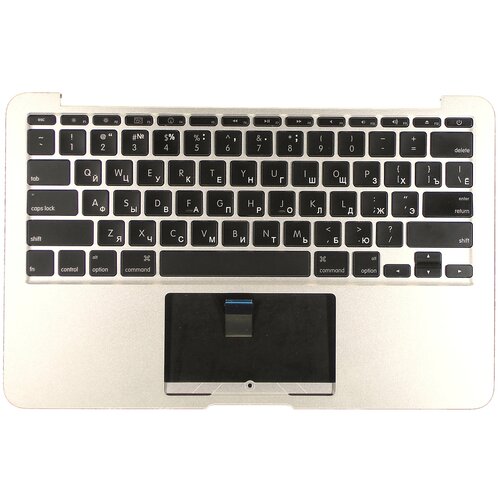 Клавиатура для ноутбука MacBook A1370 2010 черная без подсветки плоский ENTER топ-панель 7811₽