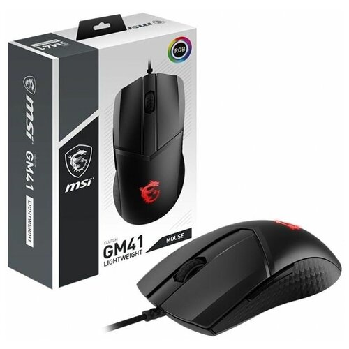 Мышь MSI Clutch GM41, игровая, оптическая, проводная, USB, RGB