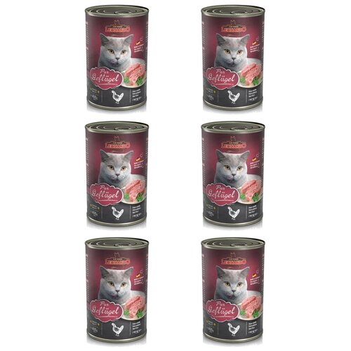 Корм консервированный для кошек Leonardo, с птицей, 400 гр, 6 шт
