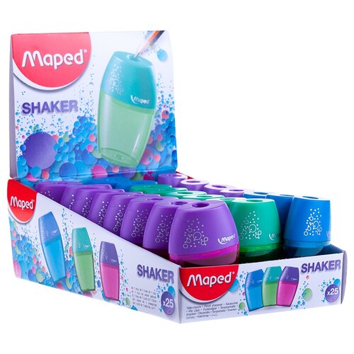 Maped Точилка Shaker 534753 голубой/розовый/зеленый